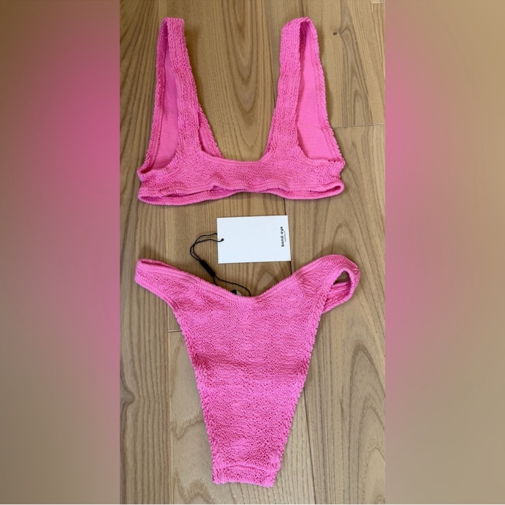 Bond-eye Swim Bikini Set Scout Bikini Top and Scene Bikini Bottom NWT Ribbed OS - Picture 7 of 13